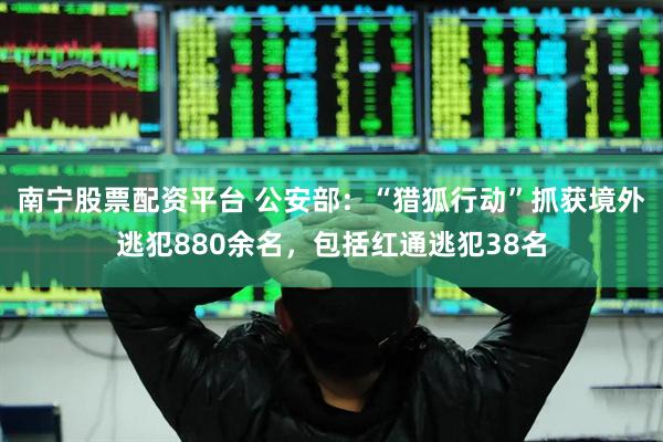 南宁股票配资平台 公安部：“猎狐行动”抓获境外逃犯880余名，包括红通逃犯38名